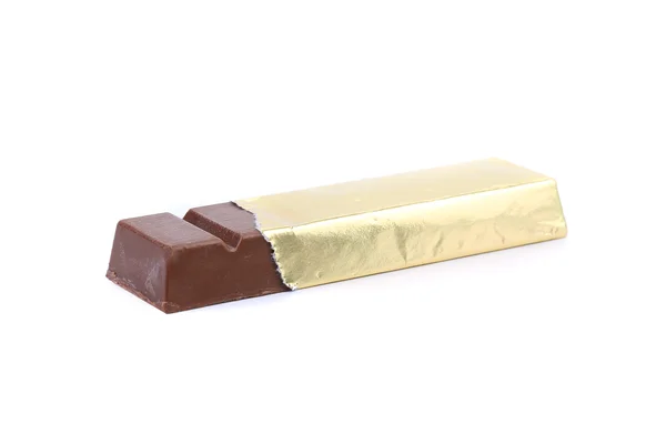 Шоколад в золотой фольге . — стоковое фото