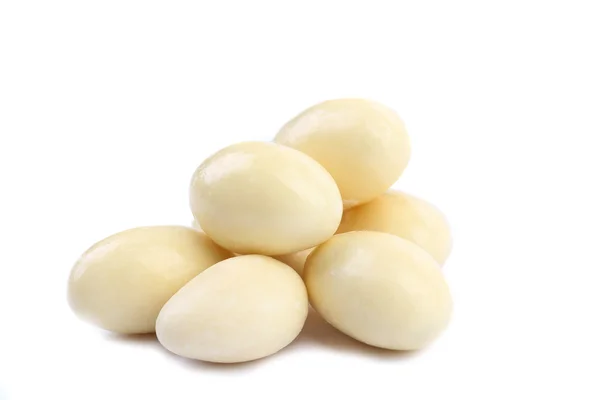 Dragee, in white chocolate covered. — Stock Photo, Image