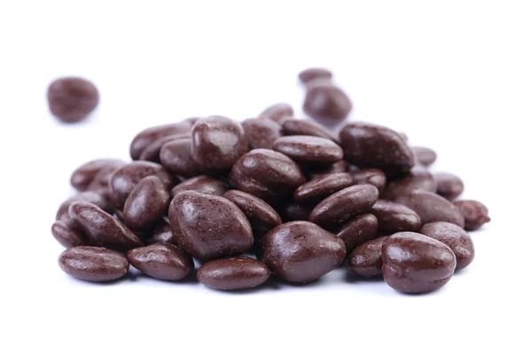Dragee marrón oscuro, en chocolate cubierto . —  Fotos de Stock