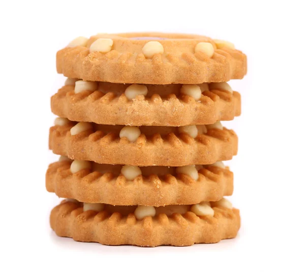 Stack of biscuits. Close up. — Stock Photo, Image