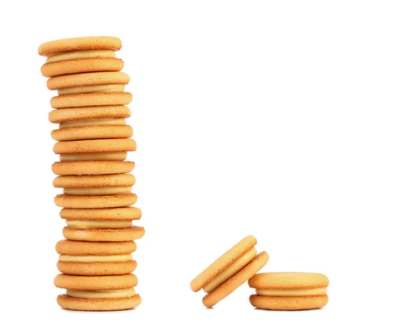 Stake of biscuit sandwich. — Stock Photo, Image