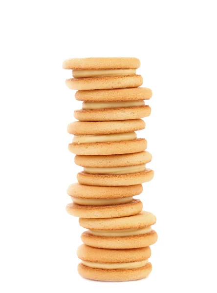 Spel van biscuit sandwich. Close-up. — Stockfoto