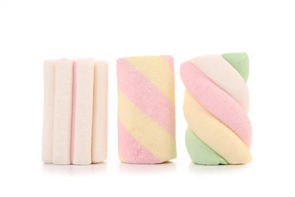 Marshmallows. různé barvy. zblízka. — Stock fotografie