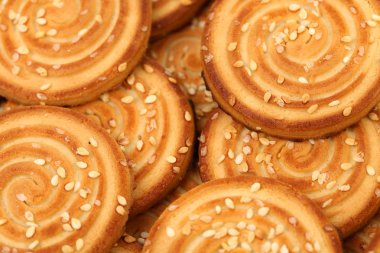 Susamlı kek arka plan.