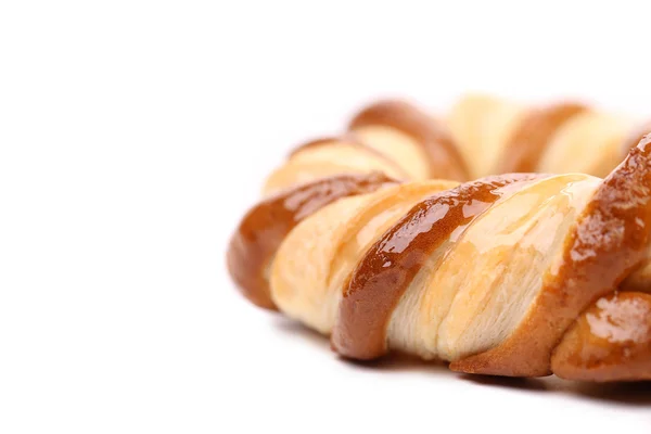 Freshly fancy pretzel baked. Macro. — Stock Photo, Image