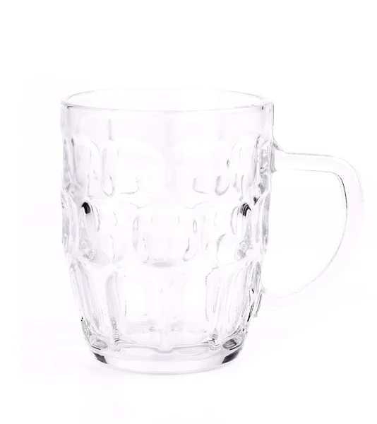 Tom öl glas. närbild. — Stockfoto