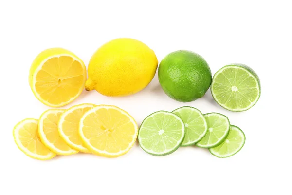 Colorful fresh lime and lemon fruit — Stock Photo, Image