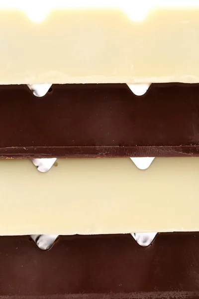 Saham dari coklat batangan yang berbeda . — Stok Foto