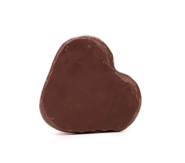 Primer plano de la forma del corazón de chocolate — Foto de Stock