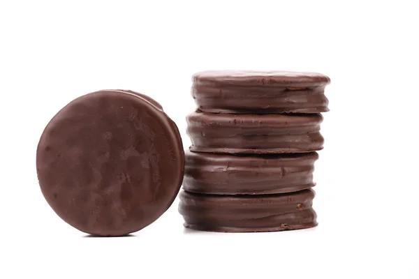 Pila de bocadillo de galletas con chocolate . — Foto de Stock