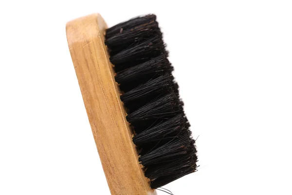 Black shoes brush. — Stock Photo, Image