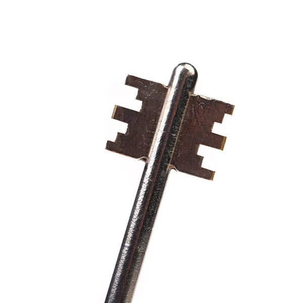 Head of dark steel key. — Stock Photo, Image