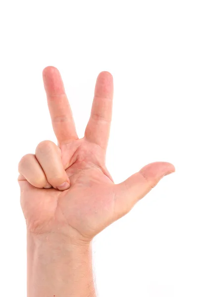 3 つの指。人間の手. — ストック写真