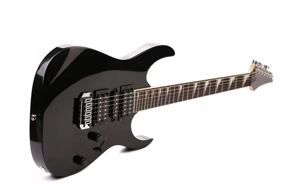 Beautiful black electric guitar — Stock Photo, Image