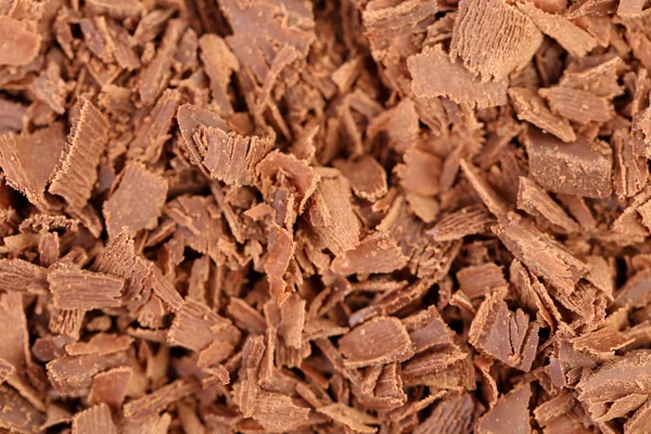 Chocolate shavings close up surface texture — Stock Photo, Image