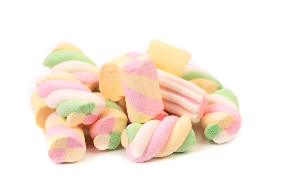 Olika färgglada marshmallow. — Stockfoto