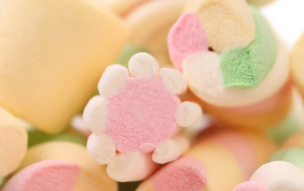 Olika färgglada marshmallow. — Stockfoto