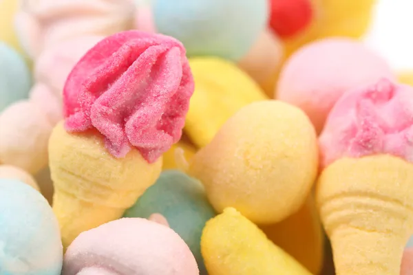 Marshmallow warna-warni berbeda . — Stok Foto