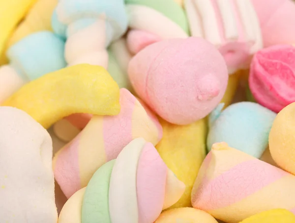 Verschillende kleurrijke marshmallow. — Stockfoto