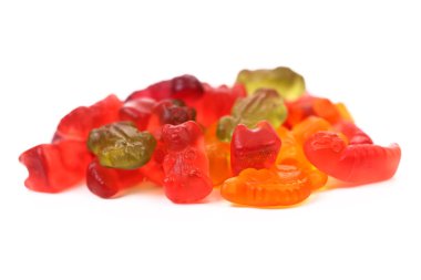 meyve jöle yığını. yakın çekim.