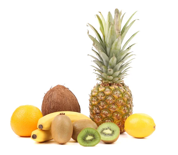 Frittes, citron, kiwi, bananer, kokos, orange. — Stockfoto