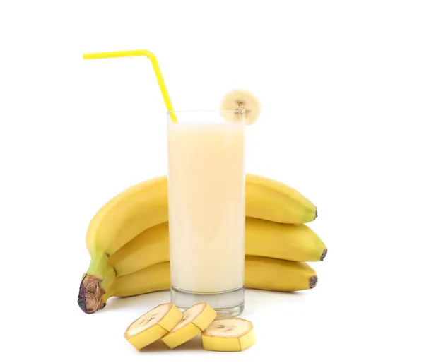 Plátano y jugo . — Foto de Stock