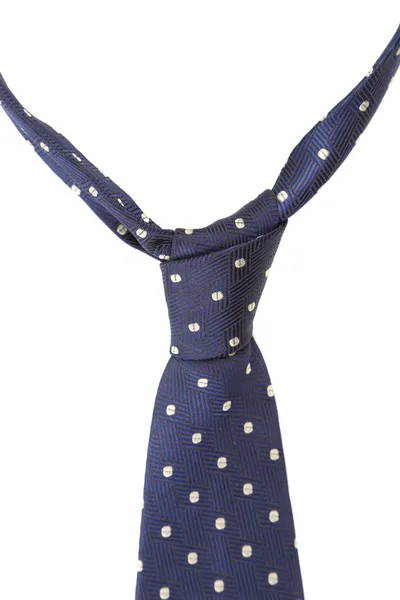 Blue tie with white speck. — Stock Photo, Image