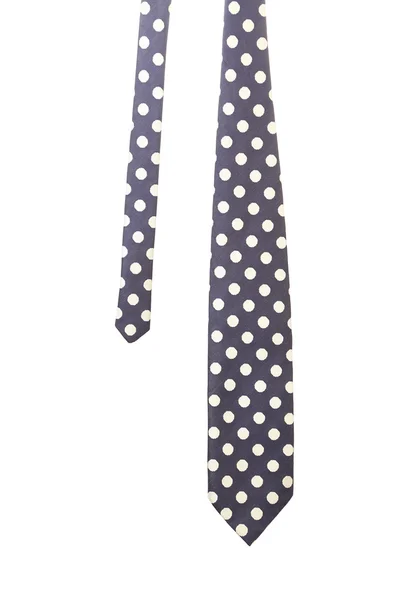 Blue tie with white polka — Stock Photo, Image