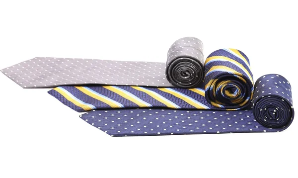 Tre flerfärgad slips. — Stockfoto