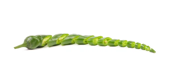Skivor av grön paprika — Stockfoto