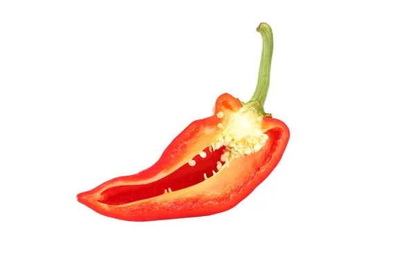 Řezy z červené papriky — Stock fotografie