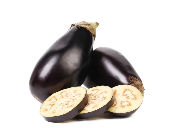 Skivor aubergine eller aubergine vegetabiliska — Stockfoto
