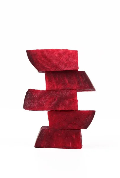 Stack. Fresh segments of a beet. — Stock Photo, Image