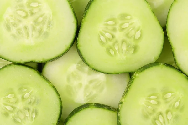 Background of slices cucumber. Macro. — Stock Photo, Image