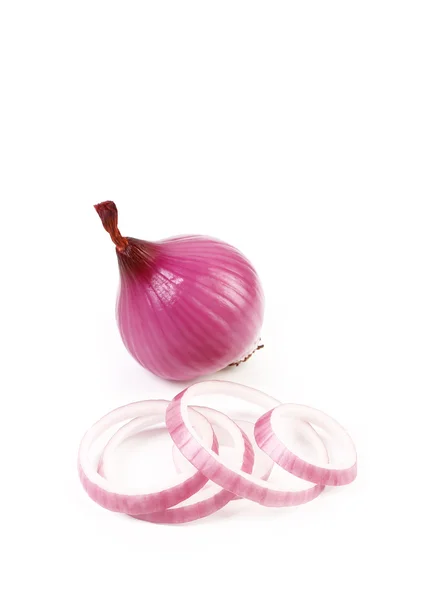 Violet onion and rings. — Stock Photo, Image