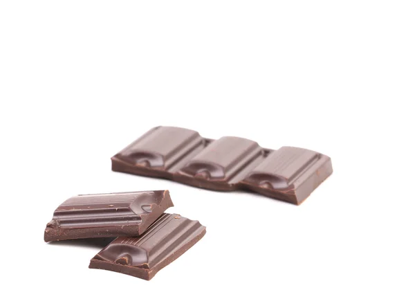 O bucată gustoasă de ciocolată neagră . — Fotografie, imagine de stoc