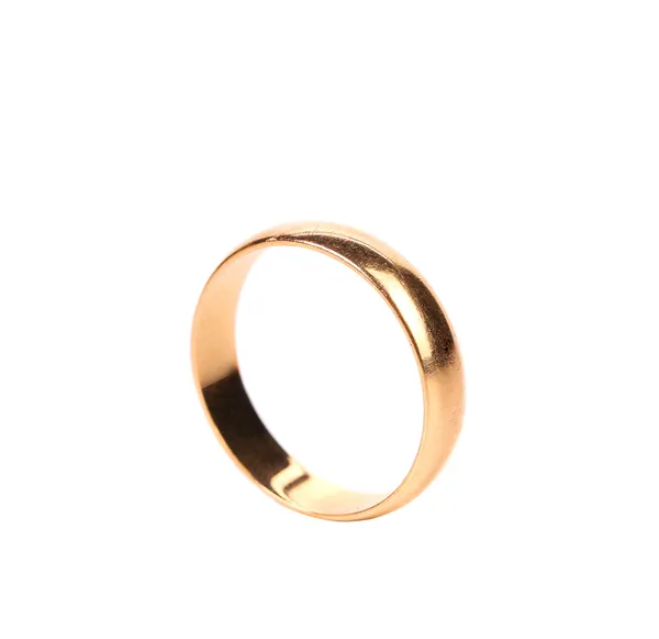 Anillo de boda solitario de oro — Foto de Stock