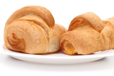 Group of Croissants on Saucer