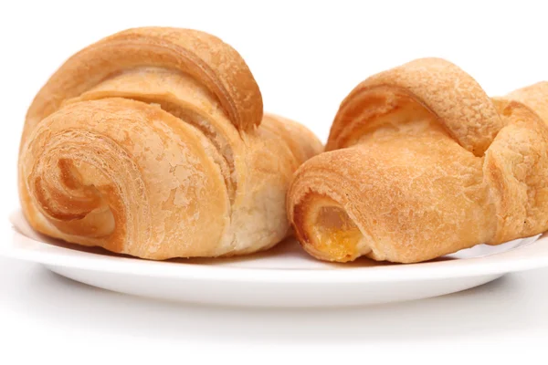 Group of Croissants on Saucer — Stock Photo, Image