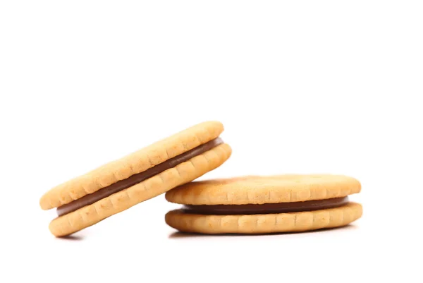 Closeup cookie biscuits with filling — Stock Photo, Image