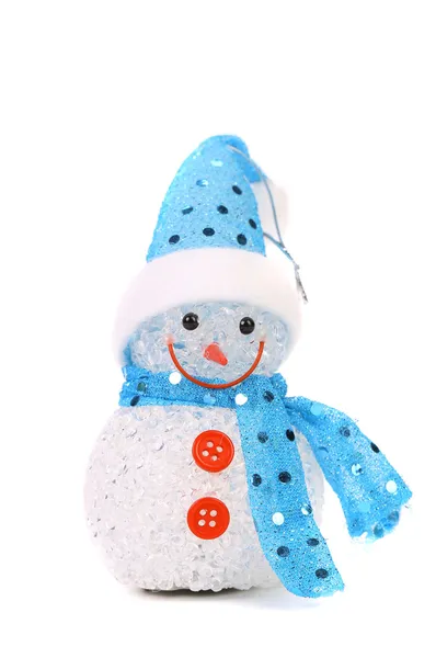 Positive joyful snowman. Christmas decoration — Stock Photo, Image