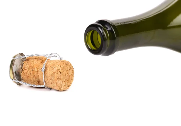 Cuello botella vacía de champán — Foto de Stock