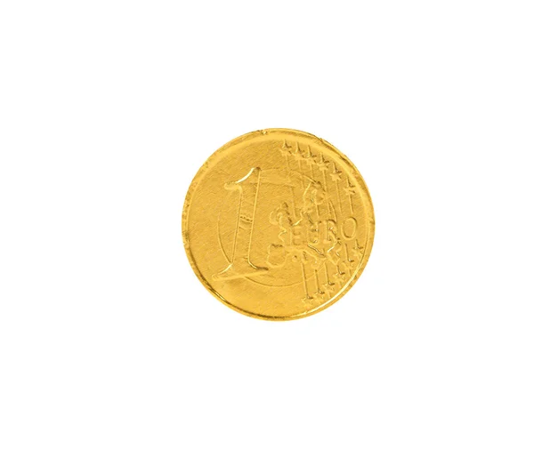 コインのような箔のチョコレート ・ バー. — ストック写真