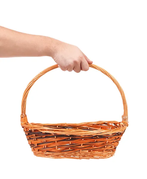 Vintage weave wicker basket — Stock Photo, Image