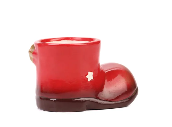 Sapato de cerâmica vermelha — Fotografia de Stock