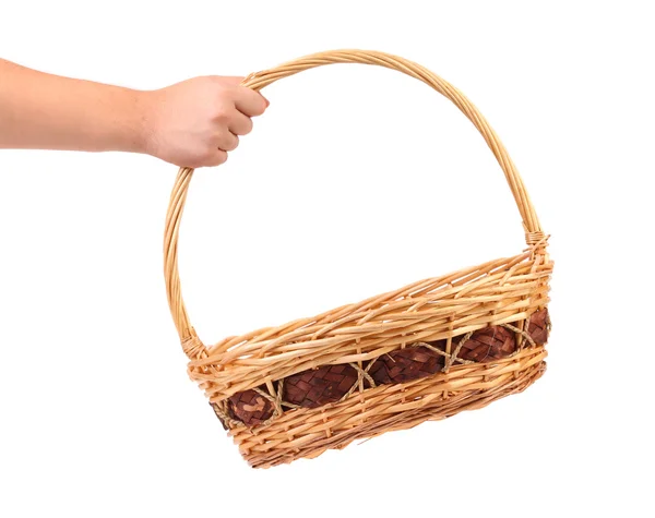 Vintage weave wicker basket — Stock Photo, Image