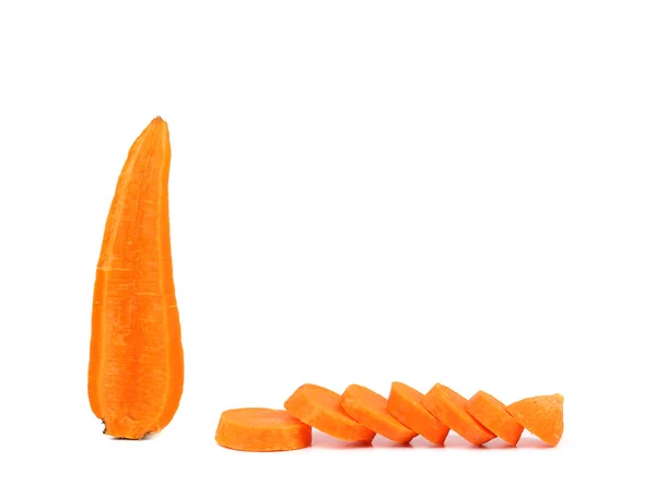 垂直胡萝卜和切片. — 图库照片