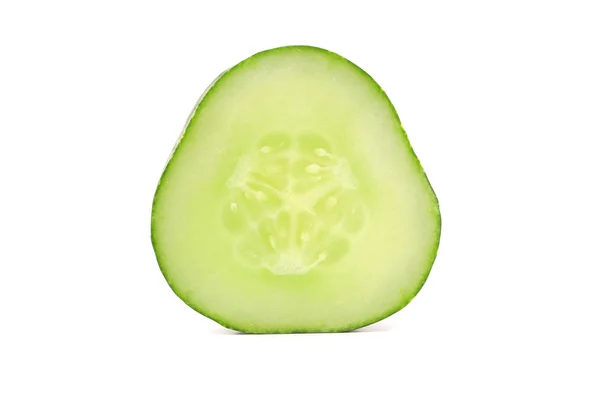 Slice of fresh cucumber. Close up. — Stock Photo, Image