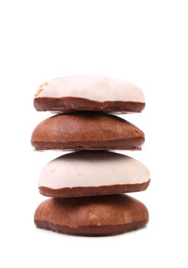 çikolata meringues yığını.