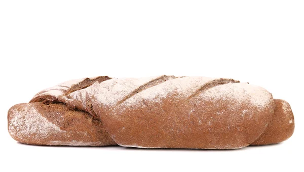 Braunes Brot staubte das Mehl. — Stockfoto